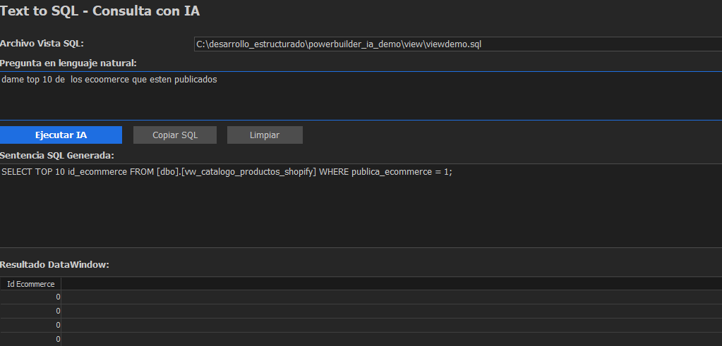 Miniatura de Building an AI Text-to-SQL Translator in PowerBuilder (Text to SQL), artículo de Luis Avilan en Appeon Community