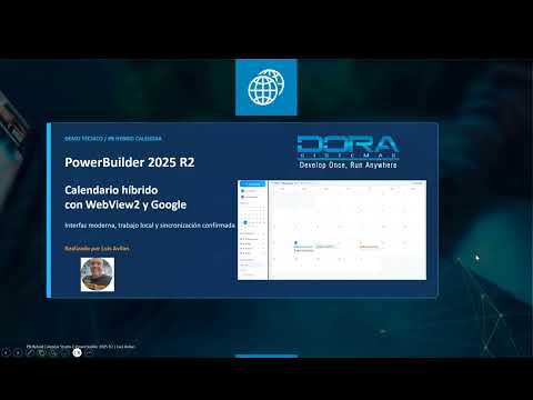 Miniatura del video: Calendario híbrido con WebView2 y Google, en PowerBuilder 2025 R2